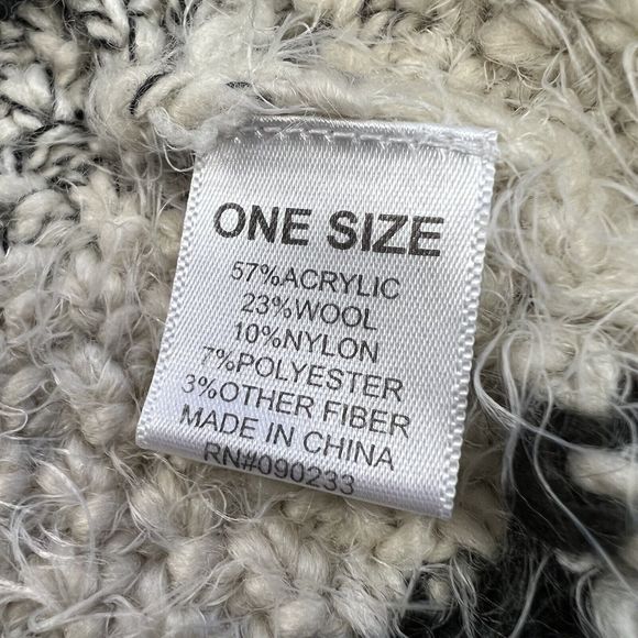 HOUSE of HARLOW 1960 Striped Cardigan Mixed Stitch Wool Sweater Women's One Size - Picture 3 of 9